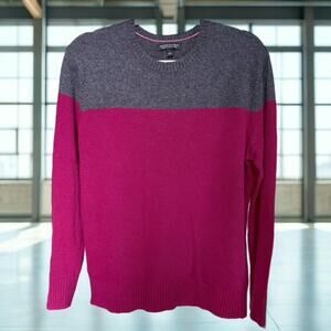 Banana Republic Marino wool colorblock sweater Mens Large Star Trek vibes Picard